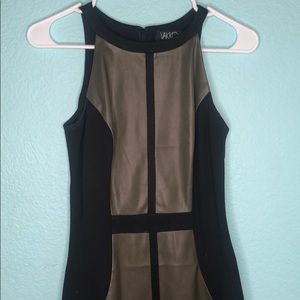 Dark Green and Black Bodycon Dress